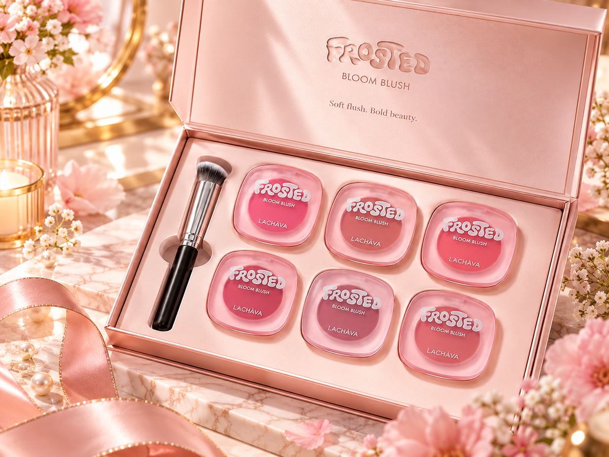6 beautiful Cream Blushes + 1 Brush:
