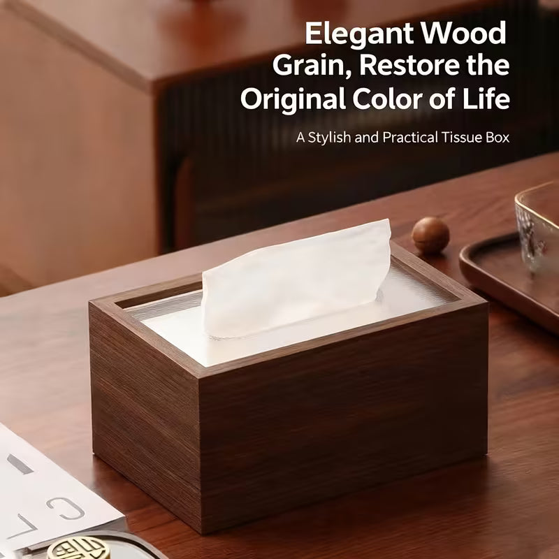 wooden tissue box