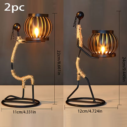 2pcs Handmade Retro Metal r Wedding,