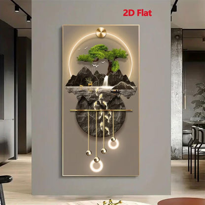 2D Flat, 1pc Large Vertical Modern Chinese