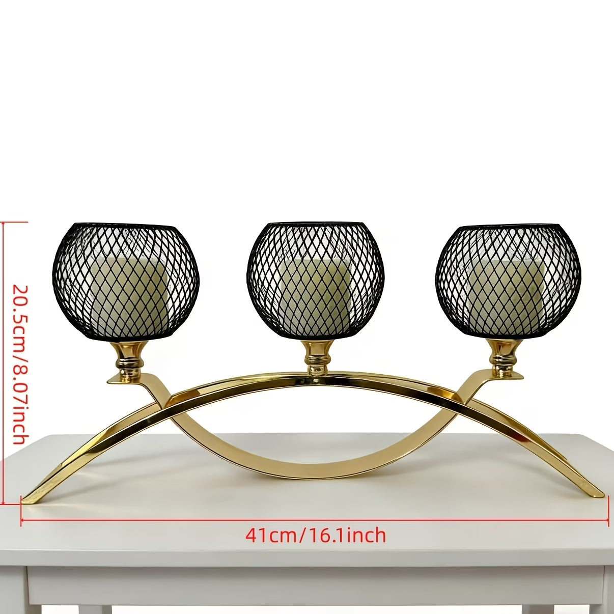 European-Style Wrought Iron Candlestick Dining Table Retro Ornaments Romantic Candlelight Dinner Decorations