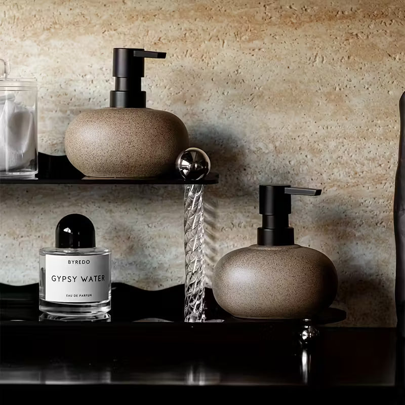 roundhsape ceramic soap dispenser