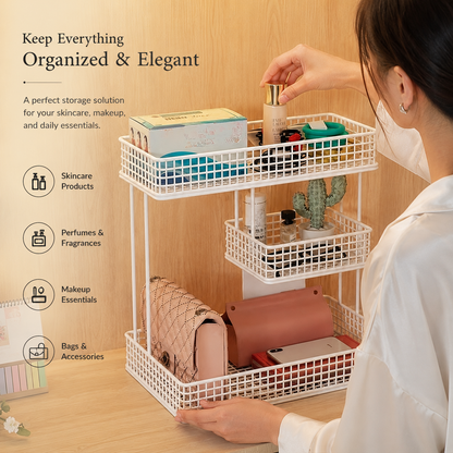 cosmetics organizer desktop