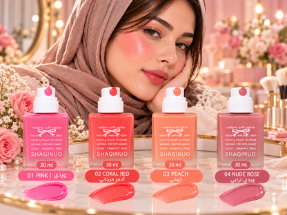 SHAQINUO Liquid Blush Set – 4 Shades, 30 ml Each