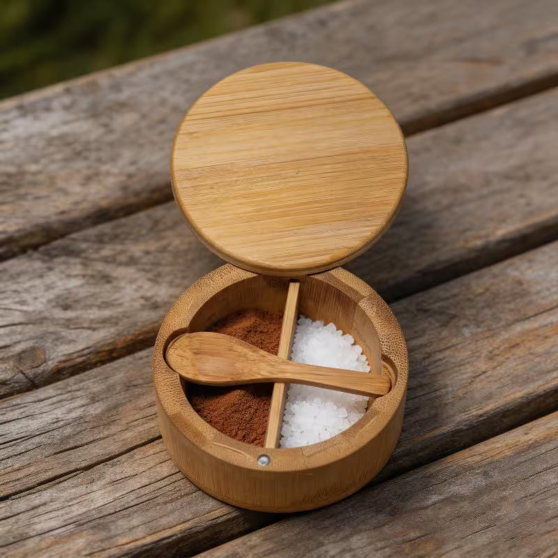 spices wooden box