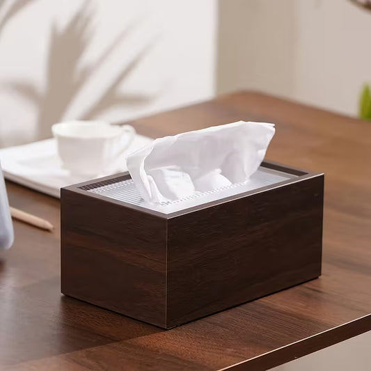 wooden tissue box
