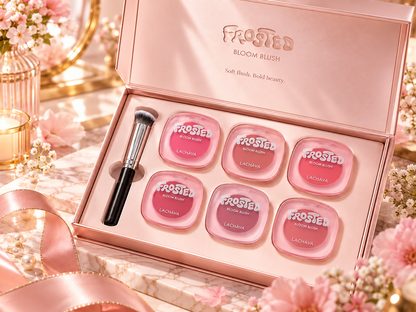 6 beautiful Cream Blushes + 1 Brush: