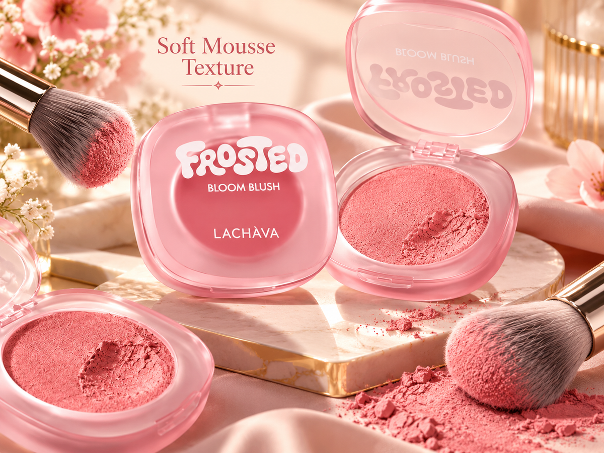 6 beautiful Cream Blushes + 1 Brush: